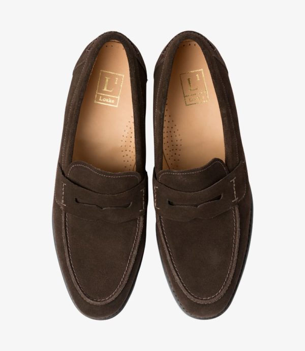 Vasariniai vyriški bateliai rudi zomšiniai laiveliai (loafers)