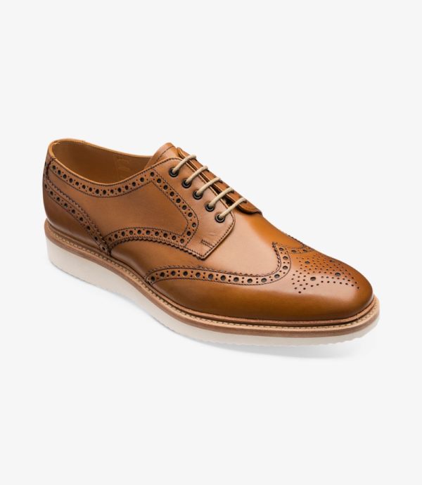 Loake Cobra stilingi odiniai vyriški batai šviesiai rudi 1