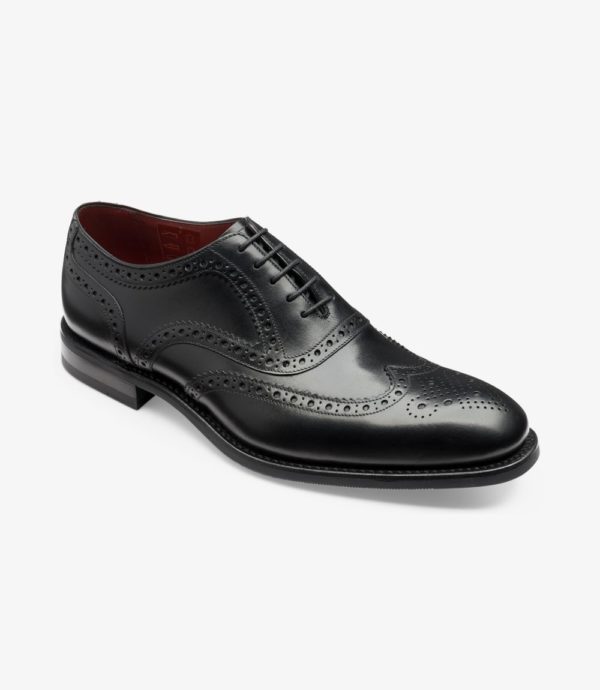Loake Kerridge juodi vyriški odiniai batai prie kostiumo 1