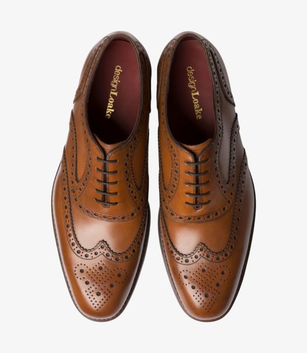 Loake Kerridge rudi vyriški odiniai batai prie kostiumo 2