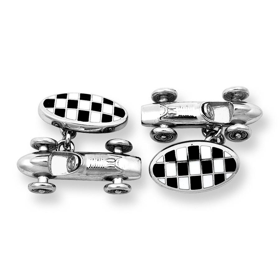 Sąsagos Lenktyninis automobilis ir vėliava (sidabras)