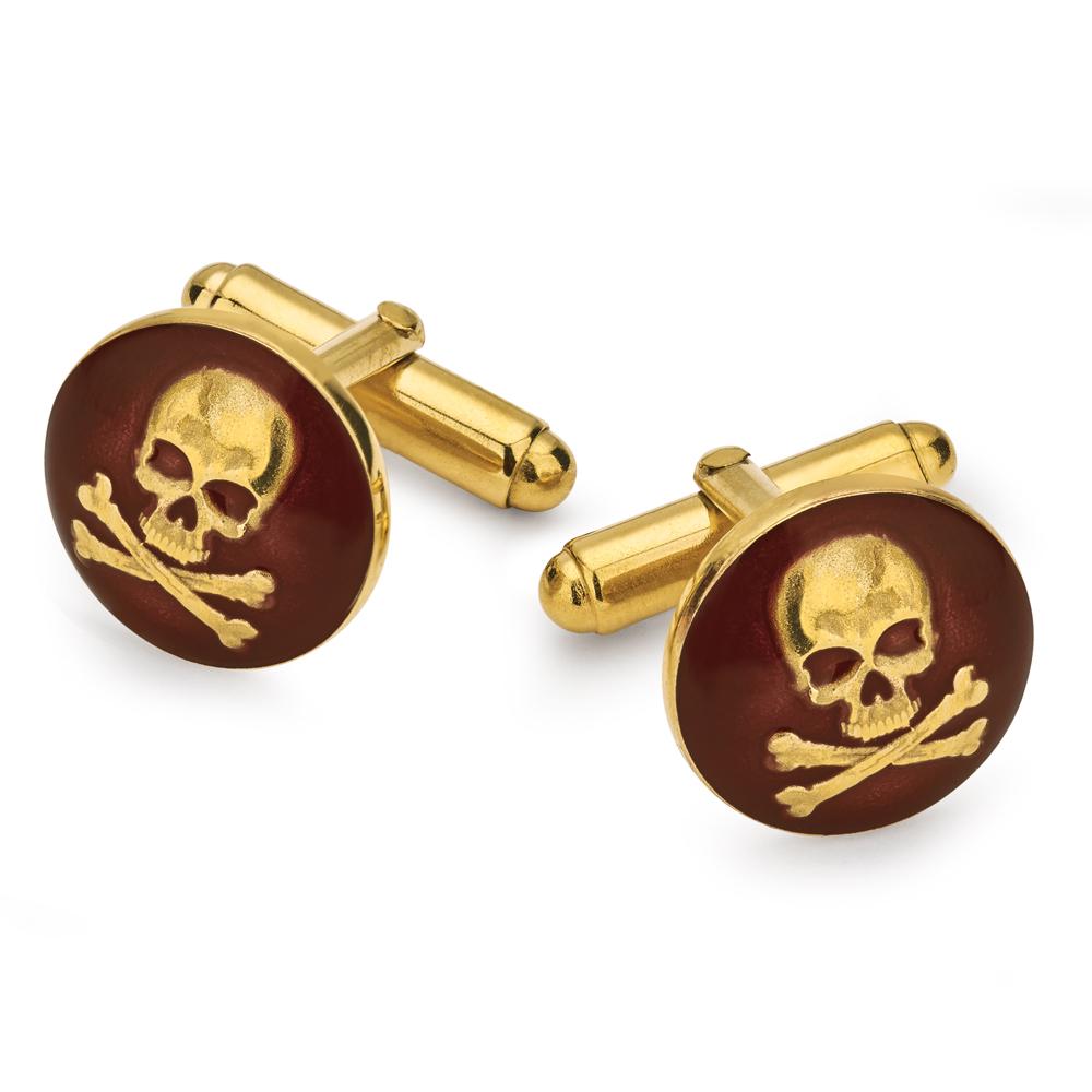 Sąsagos Kaukolė ir kaulai (raudonas emalis)