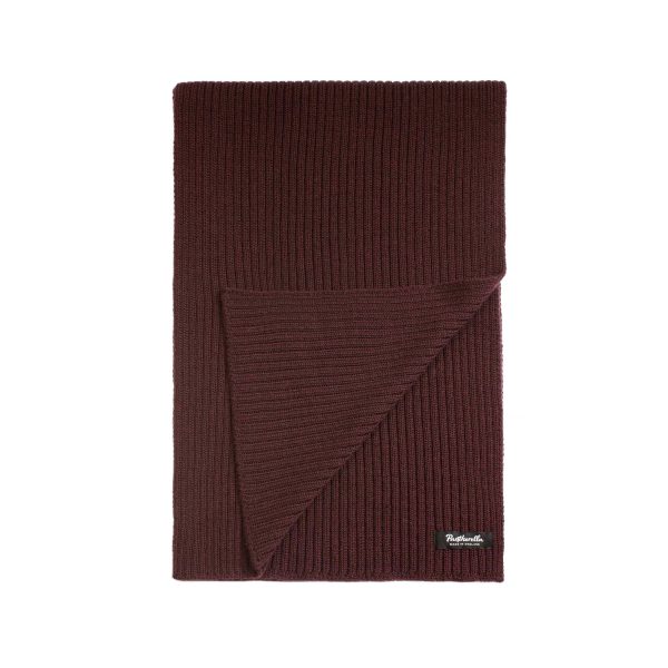Šiltas vyriškas šalikas iš Merino Vilnos, bordo spalvos