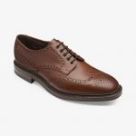 Loake Badminton tamsiai rudi brogue batai