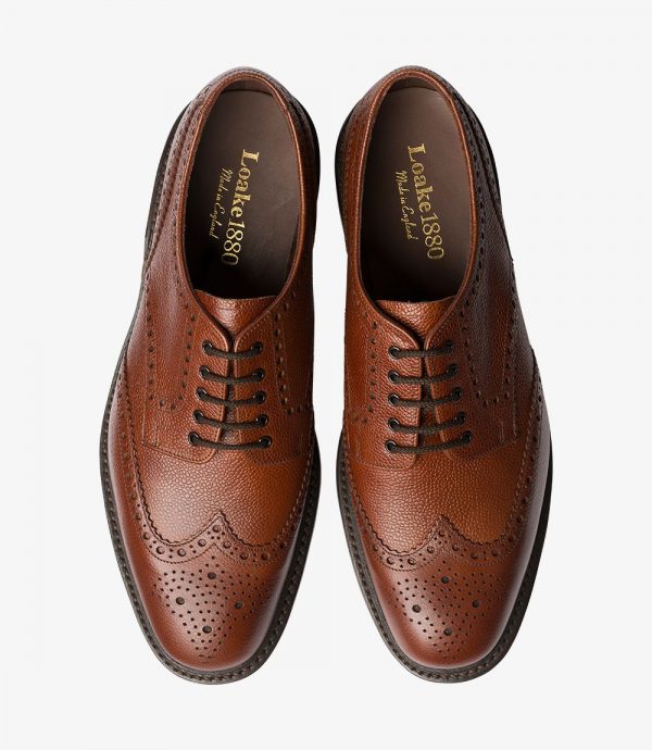 Loake Badminton tamsiai rudi brogue batai