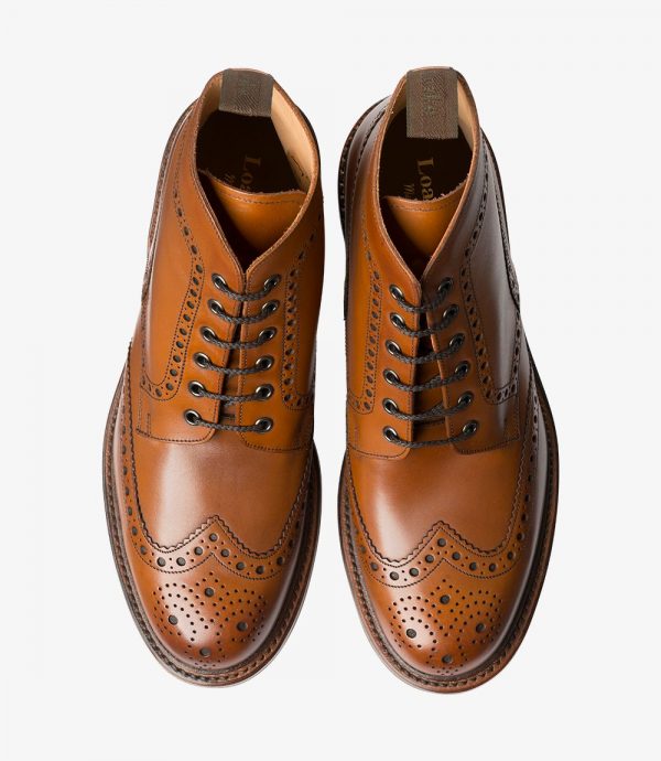 Loake Bedale rudi brogue vyriški aulinukai