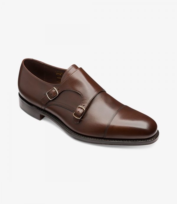 Loake Cannon tamsiai rudi vyriški batai su sagtimis