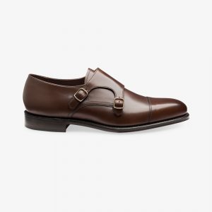 Loake Cannon tamsiai rudi vyriški batai su sagtimis