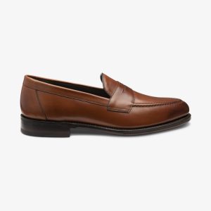 Loake Hornbeam rudi loaferiai odiniais padais